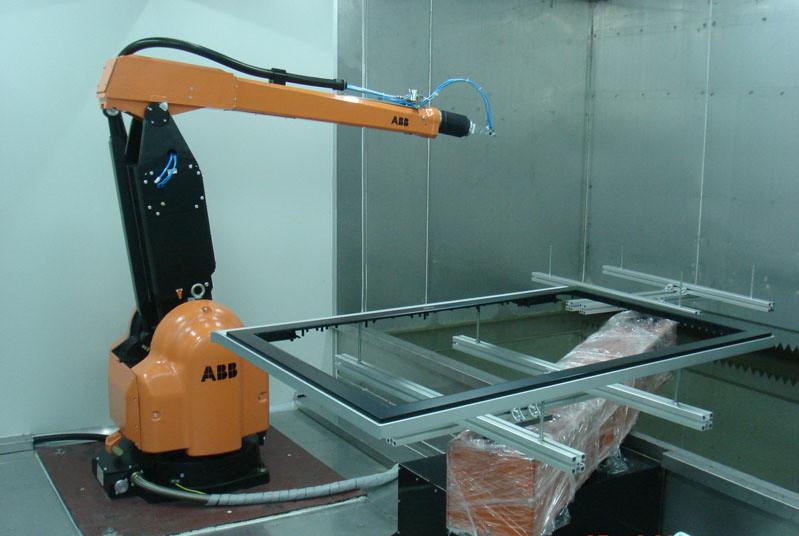 筆記本外殼噴涂機(jī)器人生產(chǎn)線