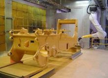 重工機(jī)架機(jī)器人噴涂生產(chǎn)線